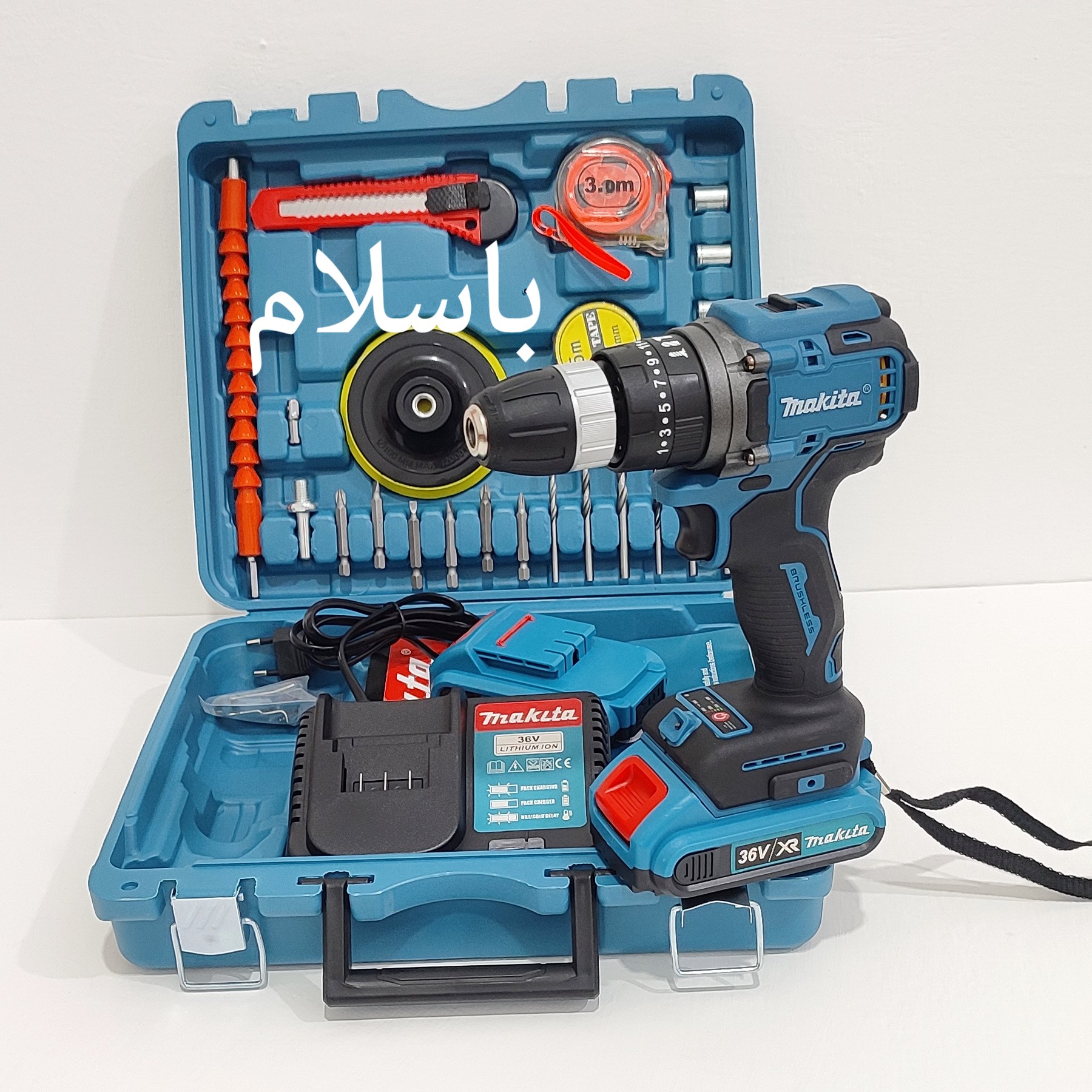 دریل شارژی موتور براشلس ماکیتا 36 ولت مدل MAKITA 36V Brushless