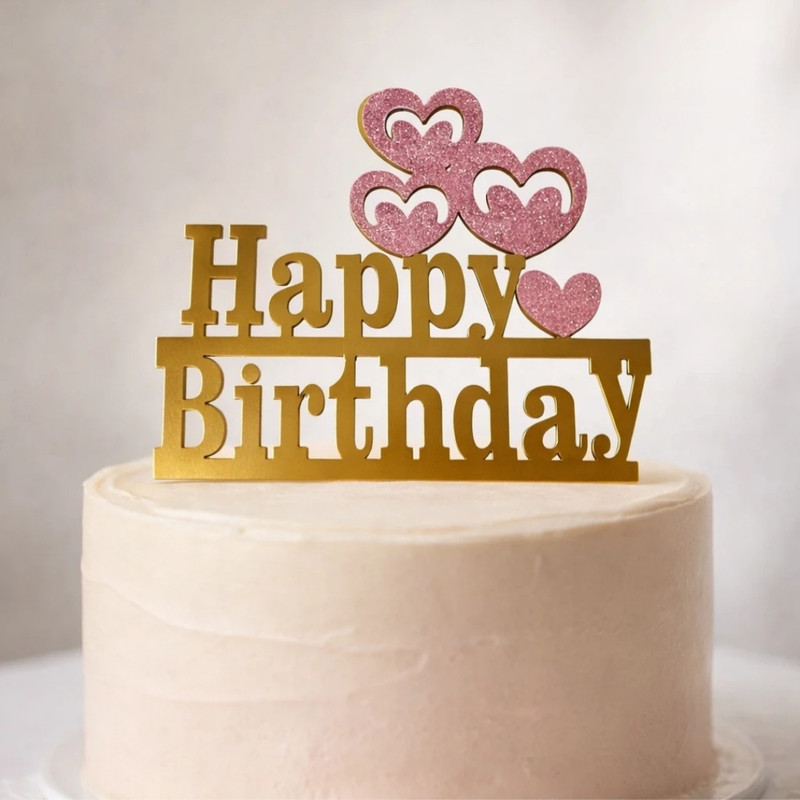 تاپر مدل قلب happy birthday
