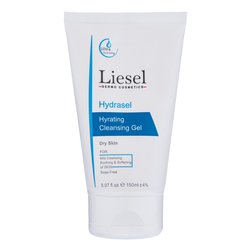 ژل شستشو صورت لایسل مدل Hydrasel مناسب پوستهای خشک حجم 150 میلی لیتر