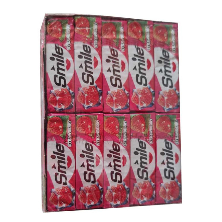 آدامس اسمایل توت فرنگی شیرین عسل بسته 20 عددی