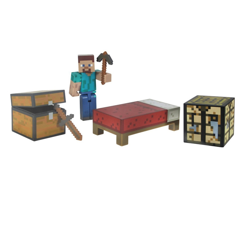 اکشن فیگور مدل Minecraft OverWorld Survival مجموعه 6 عددی